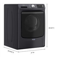 Maytag - 5.0 Cu. Ft. High-Efficiency Smart Front Load Washer with Steam and Pet Pro System - Volc... - Left View