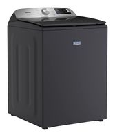 Maytag - 5.2 Cu. Ft. Smart Top Load Washer with Extra Power - Midnight Steel - Left View