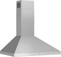 Zephyr - 30 inches - Convertible - Wall Range Hood - Stainless Steel/Glass - Left View