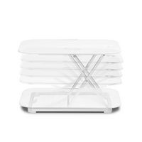 True Seating - Ergonomic 5-Level Height Adjustable Sit-to-Stand Laptop or Monitor Riser - White - Left View