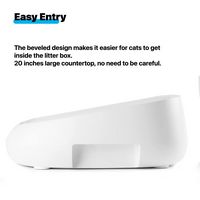 Cat Litter Ramp Step for Neakasa M1 and Other Litter Boxes - White - Left View