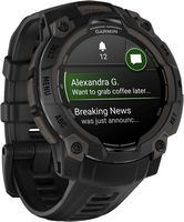 Garmin - Instinct  3 GPS Smartwatch 45 mm AMOLED - Black with Black Band - Left View