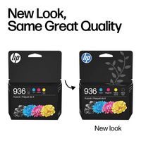 HP - 936 4-Pack Standard Capacity Ink Cartridges - Black/Cyan/Magenta/Yellow - Left View