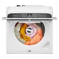 Whirlpool - 5.3 Cu. Ft. High Efficiency Top Load Washer with 2 in 1 Removable Agitator - White - Left View