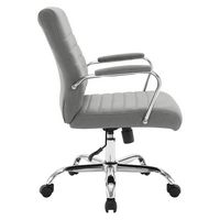 OSP Home Furnishings - Mid-Back Office Chair - Grey - Left View