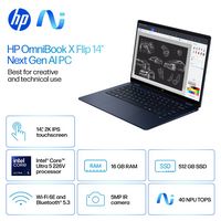 HP - OmniBook X Flip 2-in-1 - Copilot+ PC - 14