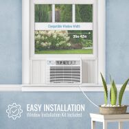 Keystone - 18,800/18,400 BTU 230V Window Air Conditioner with 16,000 BTU Supplemental Heat Functi... - Left View