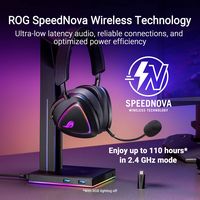 ASUS - ROG Delta II Wireless Gaming Headset for PC, Xbox, PS5 and Switch - Black - Left View