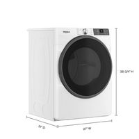 Whirlpool - 7.4 Cu. Ft. Stackable Smart Electric Dryer with Wrinkle Shield Option - White - Left View