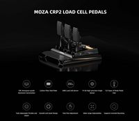 Moza Racing - CRP2 Load Cell Sim Racing Pedals (Accelerator & Brake) - Black - Left View