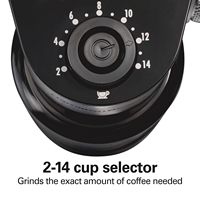 Hamilton Beach - Burr Coffee Grinder - Stainless Steel - Left View