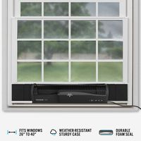 Vornado - Transom AE Black Window Fan - Black - Left View