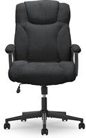 Serta - Hannah II 5-Pointed Star Microfiber Executive Chair - Black - Left View