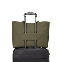 TUMI - Voyageur Valetta Large Tote - Olive - Left View