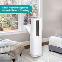 Hisense - 350 Sq. Ft. 8,000 BTU Portable Air Conditioner Inverter with Heat - White - Left View