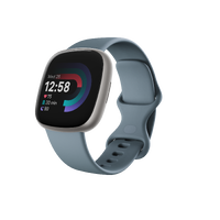 Google - Fitbit Versa 4 Fitness Smartwatch - Works with Android and iOS - Platinum - (2022) - Left View