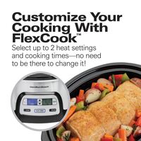 Hamilton Beach - FlexCook 6 Qt Digital Slow Cooker - Silver - Left View