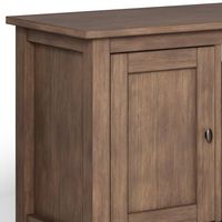 Simpli Home - Warm Shaker SOLID WOOD 72 inch TV Media Stand in Rustic Natural Aged Brown For TVs ... - Left View