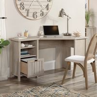 Sauder - Costa Corner Desk - Chalked Chestnut - Left View