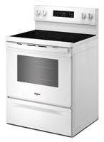 Whirlpool - 5.3 Cu. Ft. Electric Range with Air Cooking Technology - White - Left View