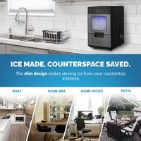 NewAir - 44lb. Nugget Countertop Ice Maker with Self-Cleaning Function and Refillable Water Tank ... - Left View