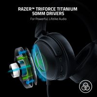 Razer - Kraken V3 Pro HyperSense Wireless Gaming Headset for PC, Playstation, Nintendo Switch, St... - Left View
