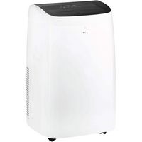 TCL - Q-Series 450 Sq. Ft. 10,000 BTU Smart Inverter Portable Air Conditioner - White - Left View