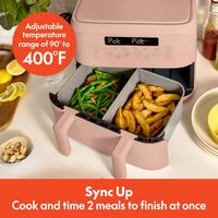Bella - 4-qt. TriZone Air Fryer - Blossom - Left View