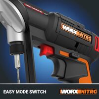 WORX - Nitro 20V SwitchDriver 2-in-1 Brushless Cordless Drill/Driver - Rotatable Dual 1/4