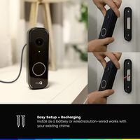 Chamberlain - myQ Video Doorbell | 2K Camera, Battery/Wired, Color Night Vision, Live View with 2... - Left View