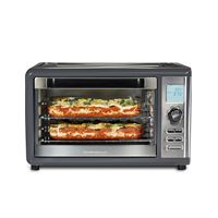 Hamilton Beach - Sure-Crisp XL 1.12 Cu. Ft. Air Fryer Digital Toaster Oven - GREY - Left View