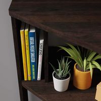 Sauder - Beginnings Corner Computer Desk w/ Hutch & Shelf - Cinnamon Cherry - Left View