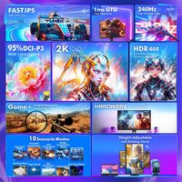 Titan-army - P2710S 27” Gaming Monitor, IPS 240Hz 2K QHD FreeSync 95% DCI-P3 100% sRGB with HDR40... - Left View