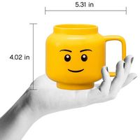 Room Copenhagen - LEGO: Classic Yellow Minifigures Boy Ceramic Mug, 17.9 oz - Left View