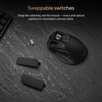 ASUS - ProArt MD301 Optical Ergonomic Mouse with Hot-Swappable Switches and SmartShift Scroll Whe... - Left View
