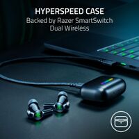 Razer - Hammerhead V3 X HyperSpeed Wireless Multi‑Platform In-Ear Gaming Earbuds – 2.4 GHz & Blue... - Left View