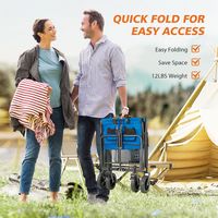 Bestier - CollapsibleWagon Cart ,330 lbs Quantity Portable Utility Wagon with Adjustable Handbar ... - Left View