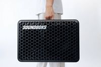 SOUNDBOKS GO - Portable Bluetooth Speaker with Swappable Rechargable Battery - Black - Left View