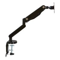 Office Star Products - Single Monitor Arm with USB - Black - Left View