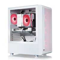 Thermaltake - LCGS Quartz i460 Gaming Desktop Intel Core i5-14400F-16GB DDR5 RAM, NVIDIA GeForce ... - Left View