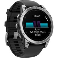Garmin - fēnix E GPS Smartwatch 47mm Fiber-reinforced polymer - Stainless Steel - Left View