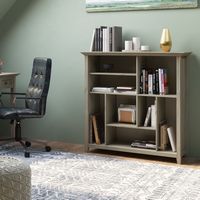 Simpli Home - Amherst Multi Cube Bookcase and Storage Unit - Distressed Grey - Left View