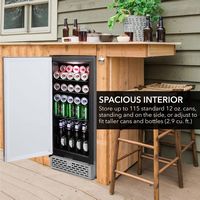 Whynter - Built-in or Freestanding 2.9 cu. ft. Beer Keg Froster Beverage Refrigerator - Stainless... - Left View