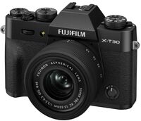 Fujifilm - X-T30 III Body with XC13-33MMF3.5-6.3 OIS 6K lens Kit - Black - Left View