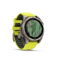 Garmin - fēnix 8 Solar Sapphire GPS Smartwatch 47mm Fiber-reinforced polymer - Titanium - Left View