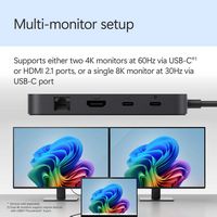 Microsoft - Surface USB4 Dock - Black - Left View