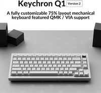 Keychron - Q1 75% Custom Wired RGB Mechanical Keyboard with Programmable QMK/VIA Hot-Swappable Br... - Left View