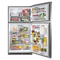 Maytag - 21.2 Cu. Ft. Top-Freezer Refrigerator - Stainless Steel - Left View