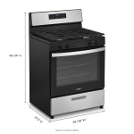Whirlpool - 5.1 Cu. Ft. Freestanding Gas Range with Broiler Drawer - Stainless Steel - Left View