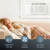 Amana - 150 Sq. Ft. 5,000 BTU Window Air Conditioner - White - Left View
